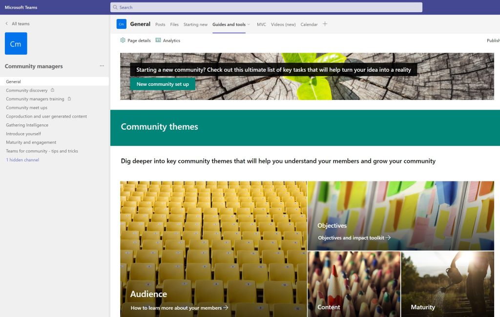 Example of a SharePoint page integrates into Teams