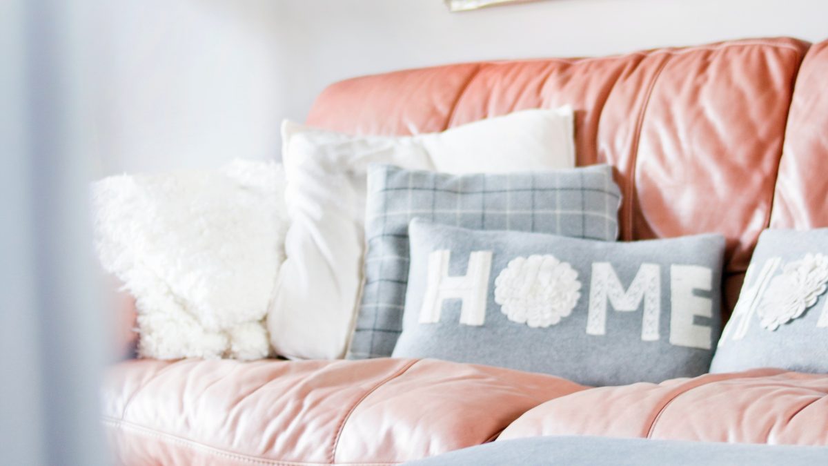Sofa with home cushion