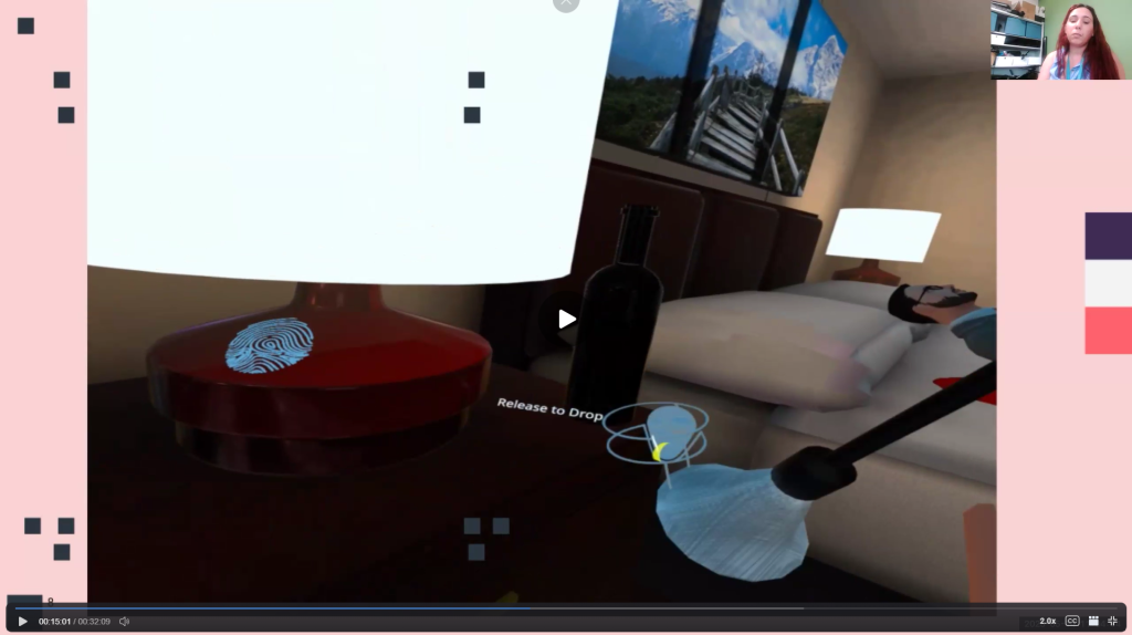 Image of the immersive experience in a =crime scene investigation