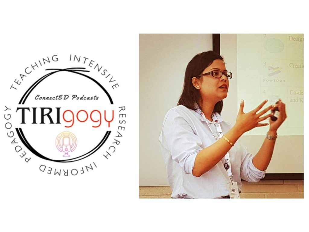 Nurun Nahar image speaking at event with the TIRIgogy logy